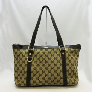 GG グッチ GUCCI バッグ 中古 トート GGキャンバス 141471 レザー
