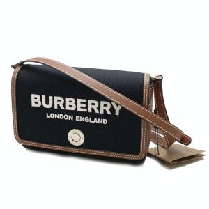 【新品】バーバリー（BURBERRY） テクニカルコットン＆レザー ミニ ノートバッグ ショルダーバッグ レディース 8055181 BLACK｜sanwaworld