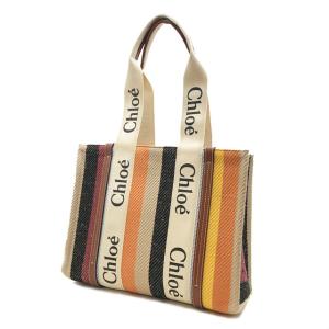 Chloe（クロエ） トートバッグ ウッディ ミディアムトート コットン