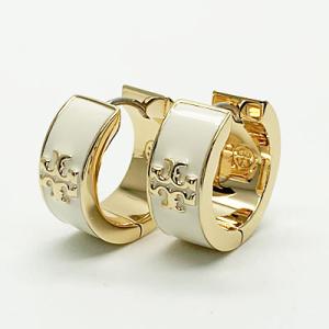 トリーバーチ (TORY BURCH) ピアス エナメルフープピアス ゴールド/アイボリー 8756...