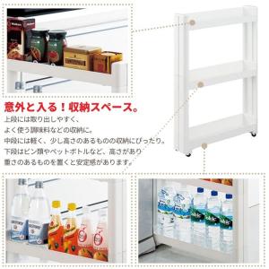 値下げ 隙間収納 10cm ワゴン キャスター...の詳細画像3