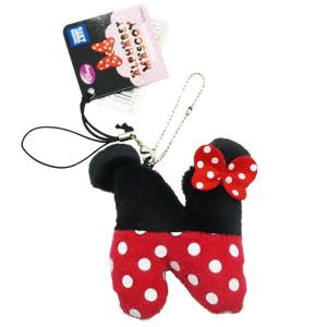 可 ディズニーアルファベットマスコット（Ｎ）ミニー携帯ストラップ