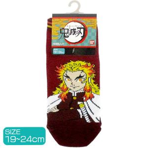 可 鬼滅の刃 ジュニアソックス 煉獄杏寿郎 19-24cm くるぶし丈