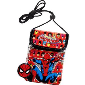  マーベル スパイダーマン ショルダーミニポーチ ヒーローフェイス柄