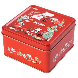 ホワイトデー ギフト hokka ムーミン ビスケット レッド 缶 ラズベリー