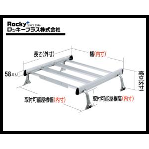 ロッキープラス ルーフキャリア SA-01（SA01）ジョイントタイプ アルミ＋スチール塗装製 アルミ製で軽くて頑丈！｜sanyodream