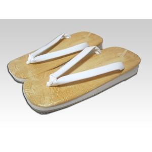 男性用草履　白鼻緒　サンド底　 Mサイズ（台寸約23.5cm）