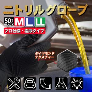 ニトリル手袋 黒 オレンジ ゴム手袋 10枚 ...の詳細画像1