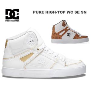 ディーシー dc メンズ ハイカット スニーカー シューズ ピュア ハイトップ ニット PURE HIGH-TOP wc se sn DM241017 ブラック ホワイト ゴールド WG1 XKWC｜アイ ラブ シューズ サンユウ