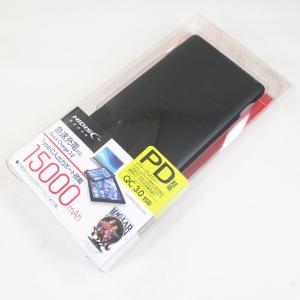 モバイルバッテリー QC 3.0/PD対応 15000mAH HD-MBPD15000HABK HIDISC 1200 PSEマーク有/送料無料メール便 ポイント消化｜saponintaiga