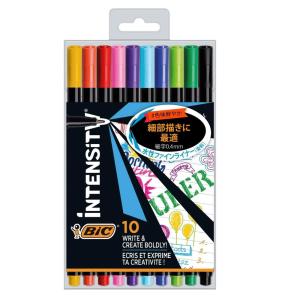 水性ペン ファインライナー 細字 0.4mm 10色 BIC ビック Intensity インテンシティ  ITS-WFPFNBX10/1332ｘ１個/送料無料メール便 ポイント消化｜saponintaiga