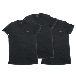 Tシャツ 3枚セット メンズ Vネック ブラック Ｌサイズ DIESEL ディーゼル SPDM/AALW 3PK/8301/送料無料｜saponintaiga