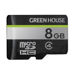 マイクロSDカード microSDHCカード 8GB 8ギガ SDカード変換アダプタ付属 グリーンハウス GH-SDM-D8G/8059ｘ１個/送料無料｜saponintaiga