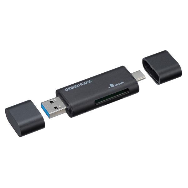 カードリーダー/ライター スマホ パソコン タブレットに USB Type-C +USB Type ...