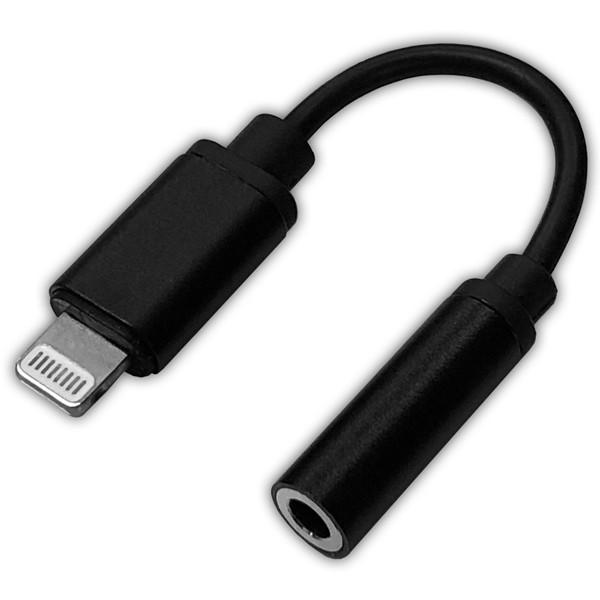 ライトニング 3.5mmヘッドフォンジャックアダプタ  ブラック Apple公式認定品 HIDISC...