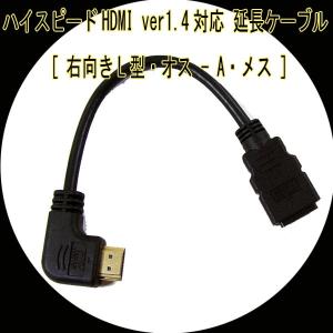 HDMI延長ケーブル 右向きL型・オス-A・メス...の商品画像