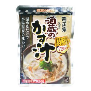 酒蔵のかす汁 レトルト粕汁 菊正宗 本場関西の味わい 200ｇｘ４袋セット/卸/送料無料｜saponintaiga