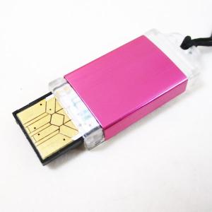 マイクロSDカードリーダー ピンク(スライド ...の詳細画像1