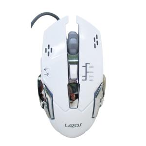 有線ゲーミングマウス 6ボタン 全ボタン設定可能 LAZOS ホワイト L-MSG6-W/5977ｘ２台セット/卸/送料無料