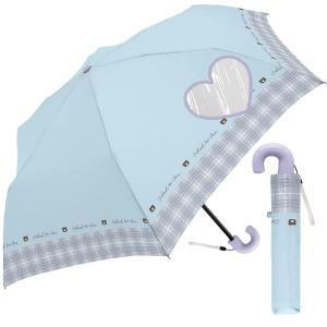 クラックス CHECK FOR ME 子供折傘 50cm 折りたたみ傘 (グレー×ライトブルー)｜sapphire98