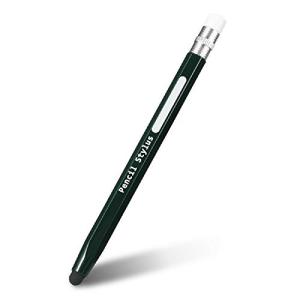エレコム タッチペン 持ちやすい鉛筆型  スマホ/タブレット 対応  シリコン グリーン P-TPENGR｜sapphire98