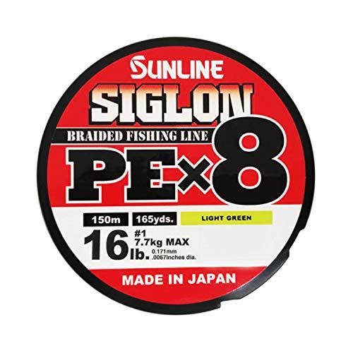 サンライン(SUNLINE) ライン シグロン PEx8 150m ライトグリーン 1号 16LB ...