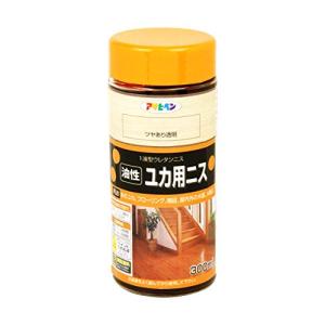 アサヒペン 油性ユカ用ニス 300ML ツヤあり透明｜sapphire98