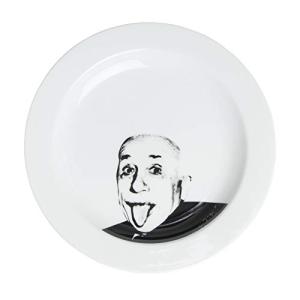 サンアート おもしろ食器 「 偉人フェイスディッシュ 」 アインシュタイン 中皿 直径23.5cm ホワイト SAN2208-2｜sapphire98