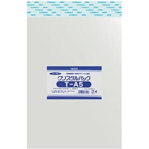 シモジマ ヘイコー 透明 OPP袋 クリスタルパック テープ付 A5 100枚 T-A5 006740910｜sapphire98