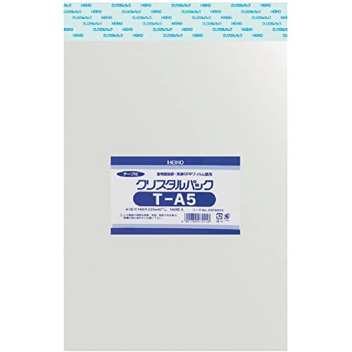 シモジマ ヘイコー 透明 OPP袋 クリスタルパック テープ付 A5 100枚 T-A5 00674...