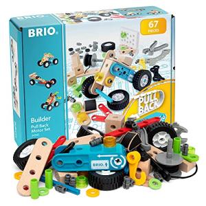 BRIO（ブリオ） ビルダー プルバックモーターセット 34595「全67ピース」対象年齢３歳〜（大工さん 工具遊び おもちゃ 知育玩具 ごっこ｜sapphire98