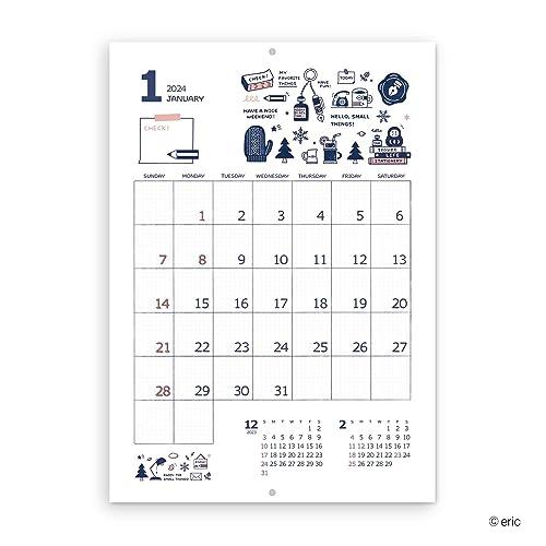 新日本カレンダー 2024年 カレンダー 壁掛け eric 壁掛け NK4002