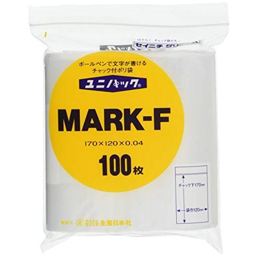 生産日本社 ユニパック マーク(チャック付ポリ袋) MARK-F ポリエチレン 日本 (100枚入)...