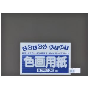 大王製紙 画用紙 再生 色画用紙 四ツ切サイズ 10枚入 くろ(黒)｜sapphire98