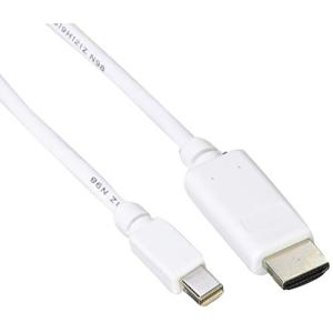 エレコム Mini DisplayPort (オス) - HDMI (オス) 変換ケーブル 1m ホワイト AD-MDPHDMI10WH｜sapphire98