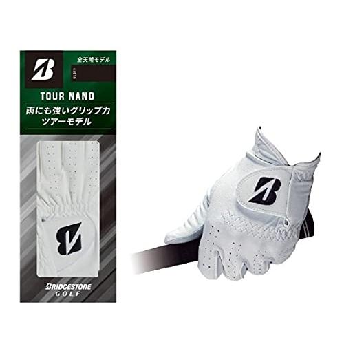 BRIDGESTONE(ブリヂストン) ゴルフグローブ TOUR NANO GLG19 メンズ ホワ...