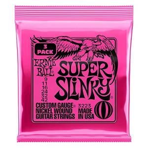 正規品 ERNIE BALL 3223 エレキギター弦 (09-42) SUPER SLINKY 3Set Pack｜sapphire98