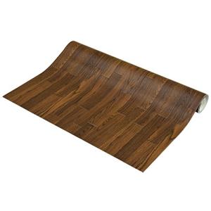 フリーカット 敷くだけリメイク床シート 木目 ダーク 約90×450cm