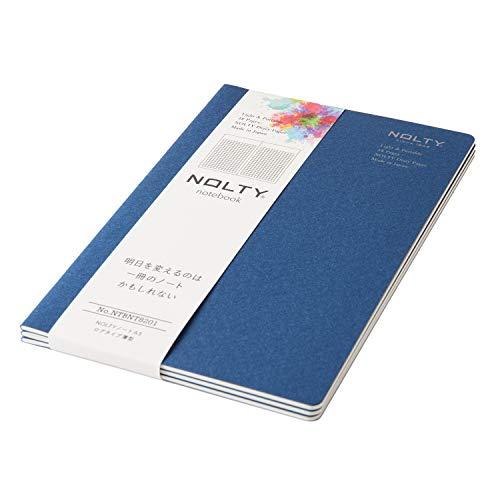 日本能率協会マネジメントセンター NOLTY ノート A5 ログタイプ 薄型 3冊セット ネイビー ...