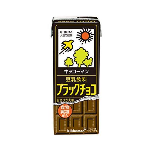 キッコーマン 豆乳飲料 ブラックチョコ 200ml ×18本