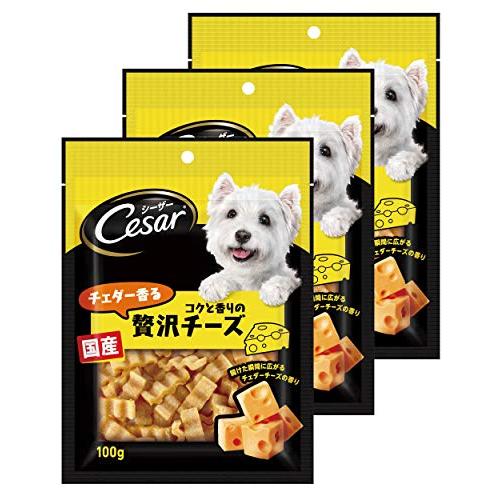 シーザー 犬用おやつ スナック チェダー香るコクと香りの贅沢チーズ 100g×3 (まとめ買い)