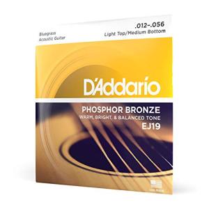 D'Addario ダダリオ アコースティックギター弦 フォスファーブロンズ Bluegrass: Light Top/Medium Botto｜sapphire98