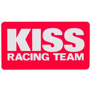 キジマ (kijima) バイク バイクパーツ KISS Racing チームステッカー ピンクベース/白文字 Sサイズ K1481｜sapphire98