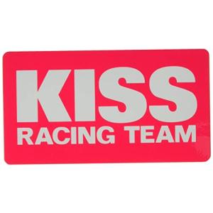 キジマ (kijima) バイク バイクパーツ KISS Racing チームステッカー ピンクベース/白文字 Mサイズ K1482｜sapphire98