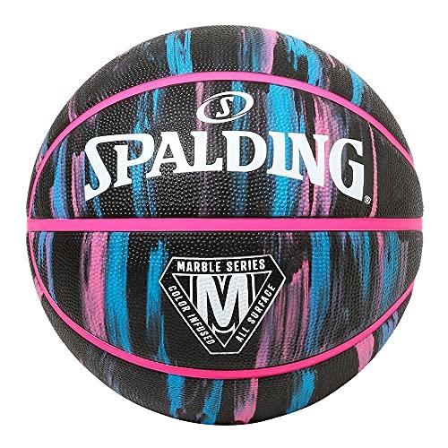 SPALDING(スポルディング) バスケットボール マーブル ブラックネオン ラバー 5号球 84...