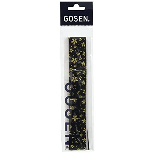 ゴーセン(GOSEN) オーバーグリップ 和柄 「花」 黒×金 B815BKG