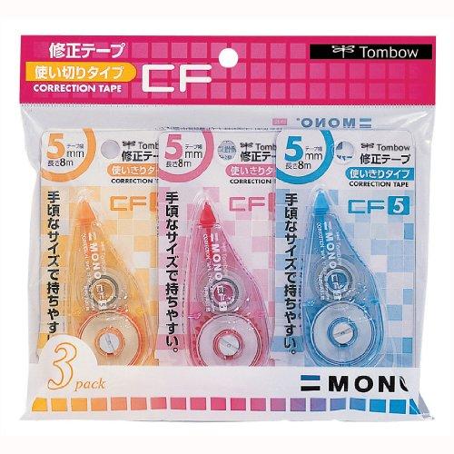 トンボ鉛筆 修正テープ MONO モノCF 5mm 3色 KCA-321