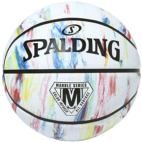SPALDING(スポルディング) マーブル レインボー 5号球 84-415Z ホワイト バスケッ...