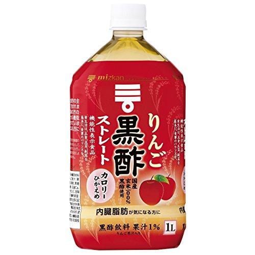 ミツカン りんご黒酢 ストレート 1000ml×12本 機能性表示食品 飲むお酢