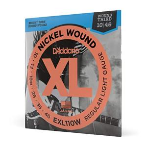 D'Addario ダダリオ エレキギター弦 ニッケル Regular Light 3弦巻き弦 .010-.046 EXL110W 国内正規品｜Sapphire Yahoo!店